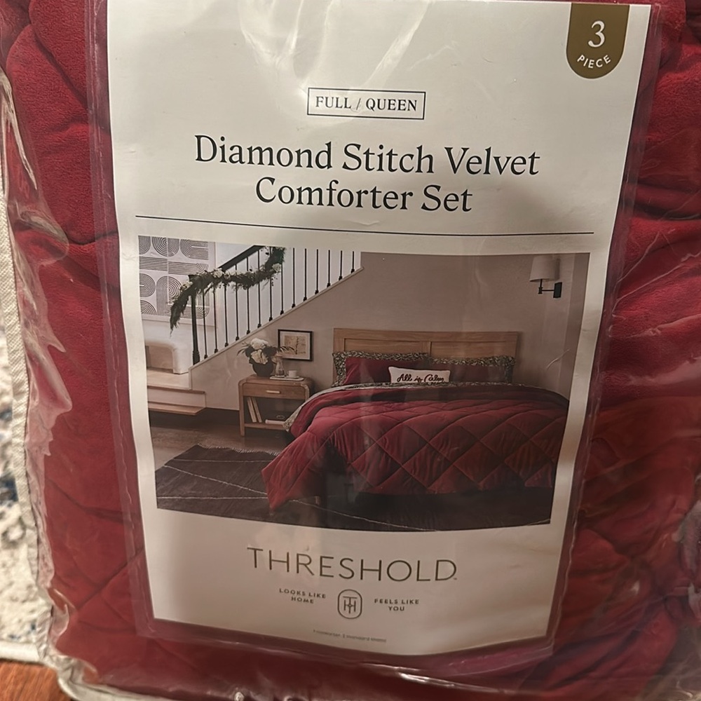 Velvet Red Comforter - Picture 4 of 4
